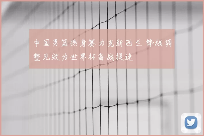 中国男篮热身赛力克新西兰 锋线调整见效为世界杯备战提速